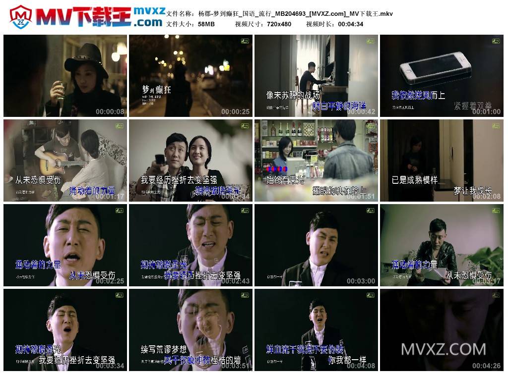 杨郡-梦到癫狂_国语_流行_MB204693